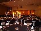 Black Chair Cover With Silver Sash